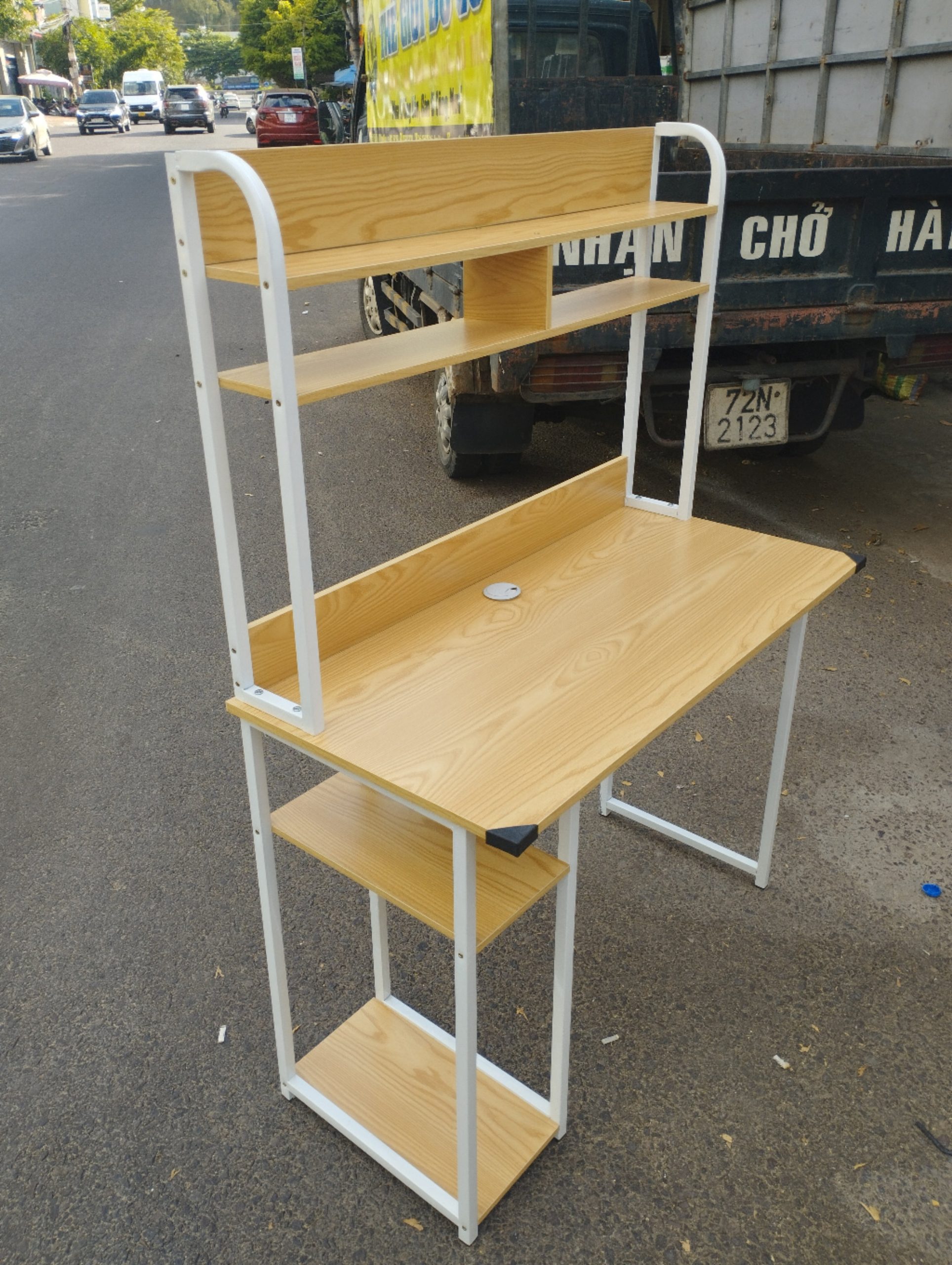 BÀN GIÁ SÁCH 1M - TỰ NHIÊN
