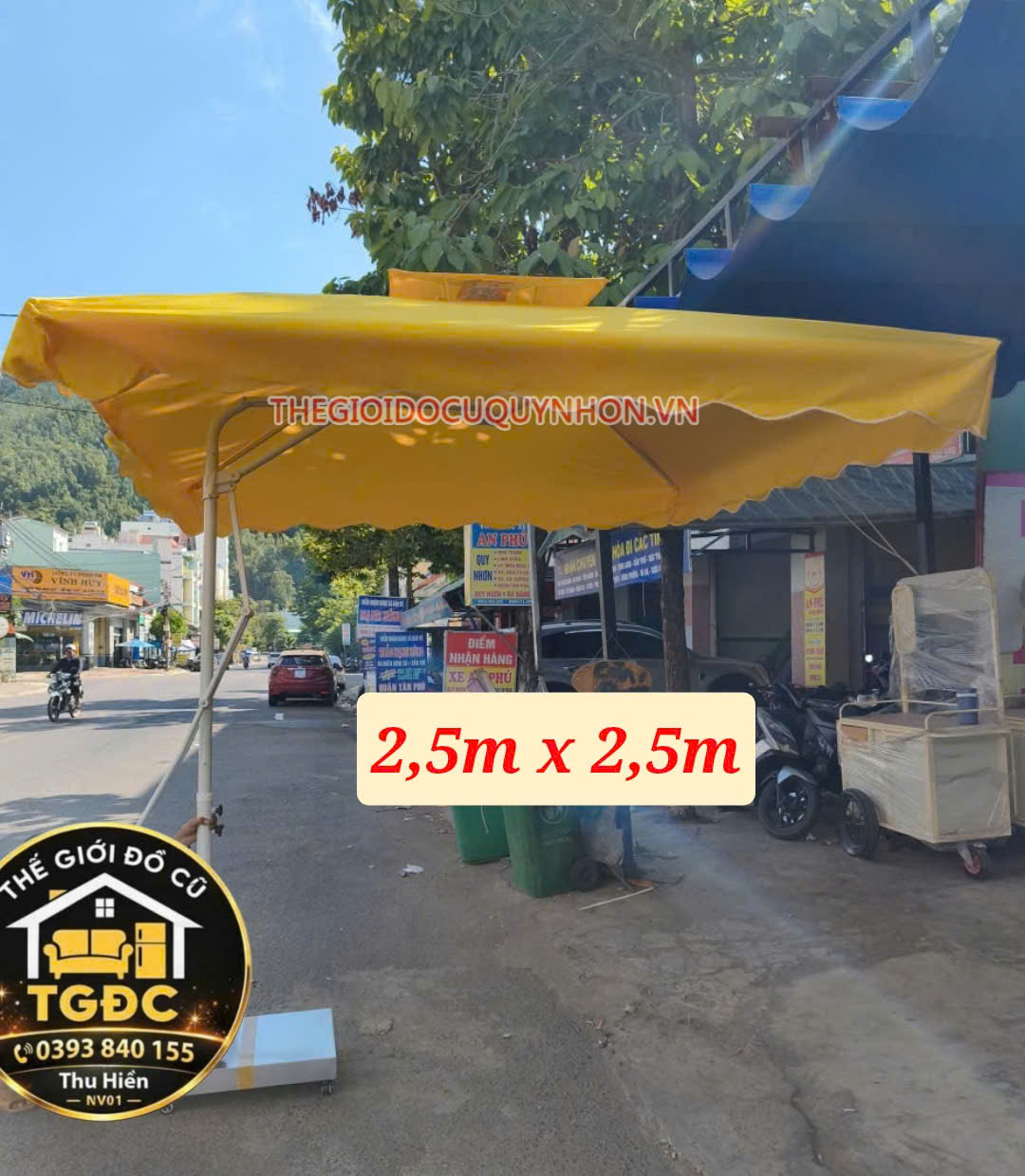 DÙ LỆCH TÂM 2.5M VÀNG