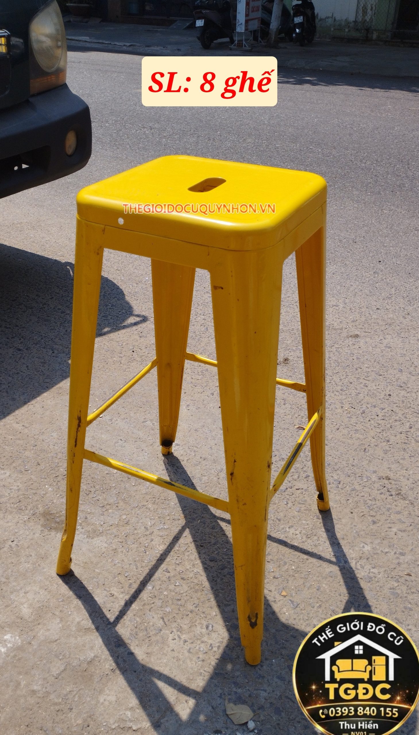 Ghế sắt bar vuông TL