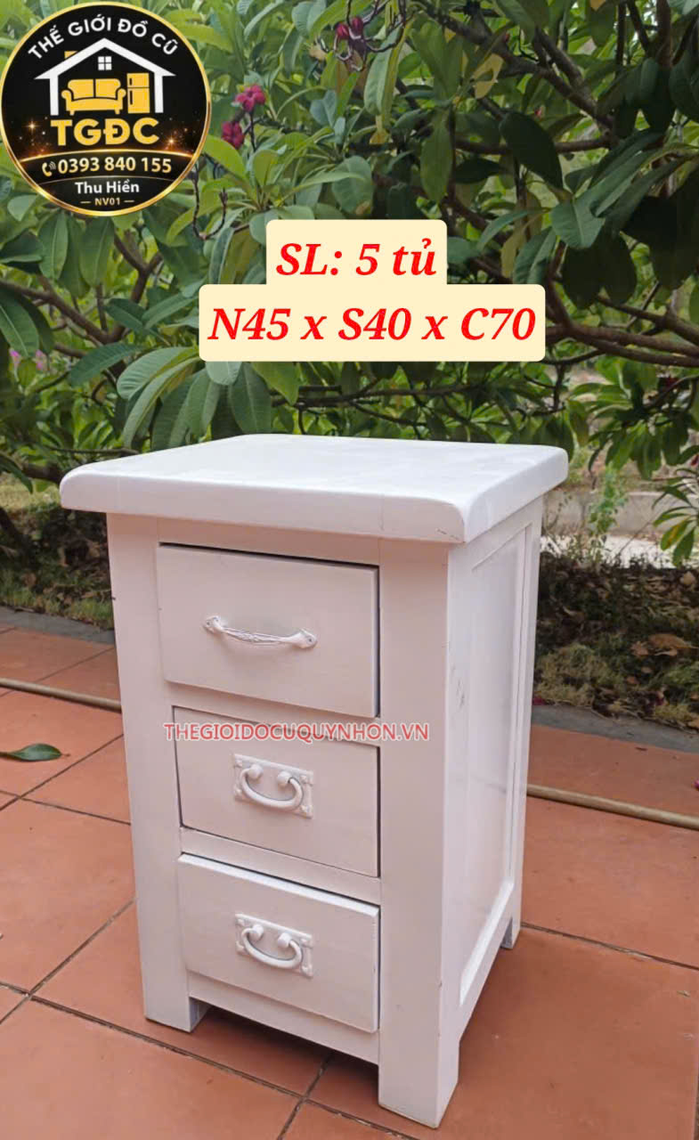 TAB đầu giường 3 hộc trắng 1