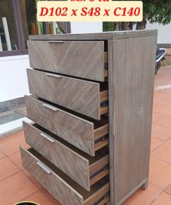 TỦ GỖ TEAK 5 HỘC TL