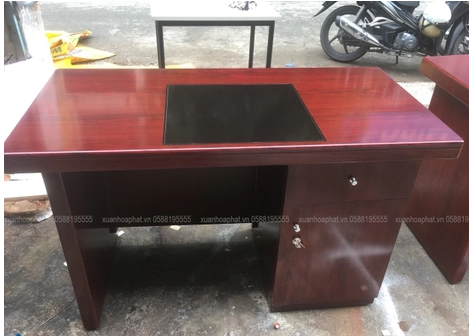 bàn PU hộc liền 1m4
