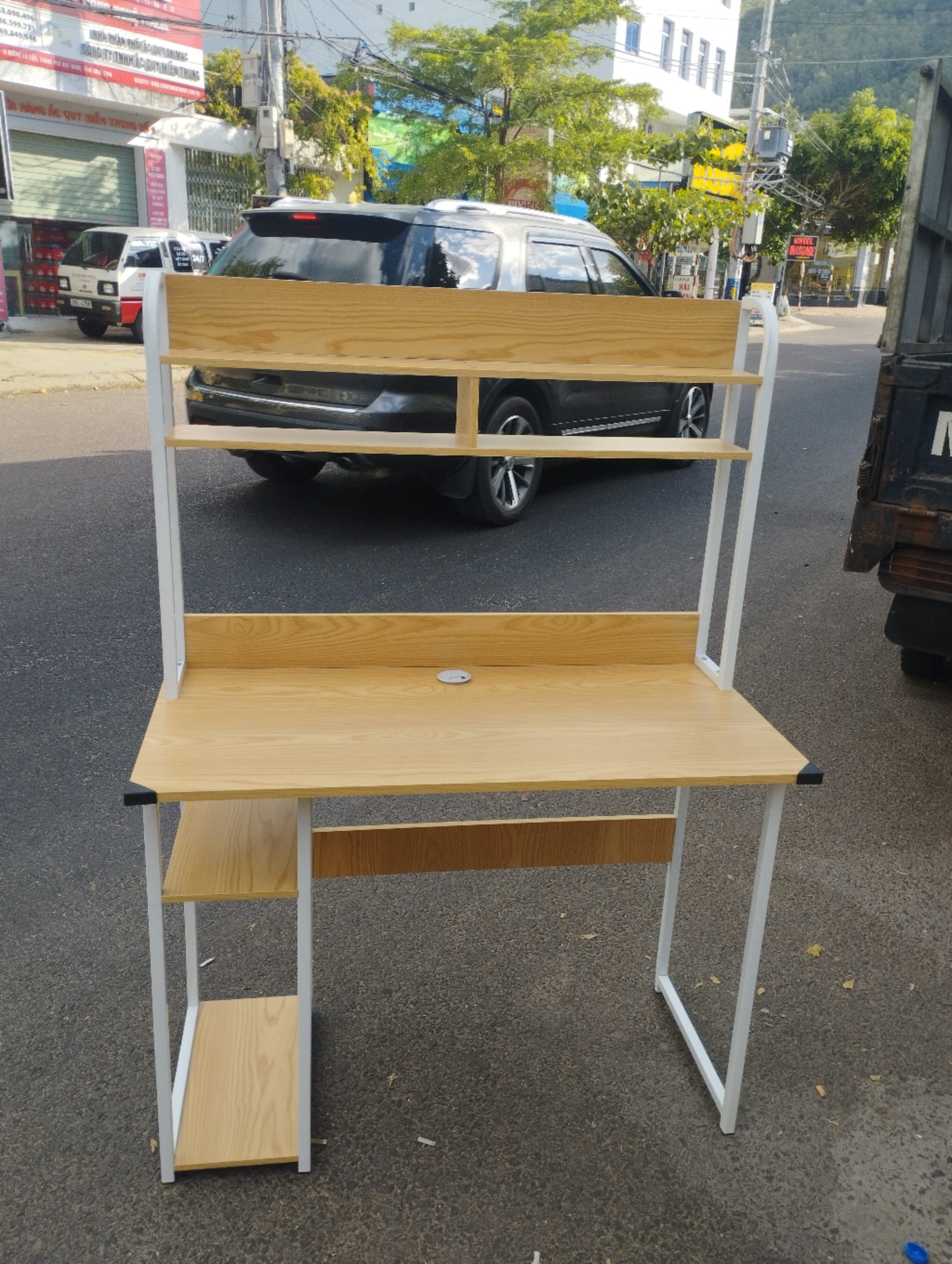 bàn giá sách 1m tự nhiên 1