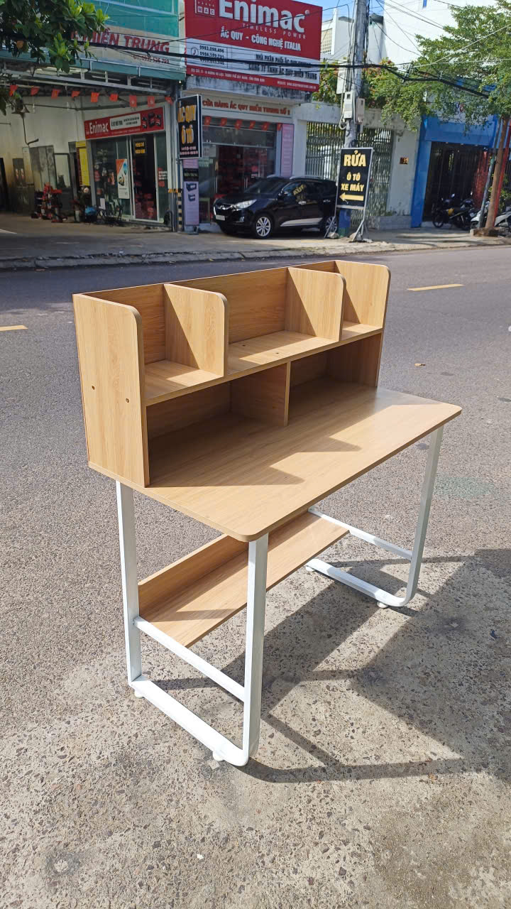 bàn học kệ lửng 1m - tự nhiên