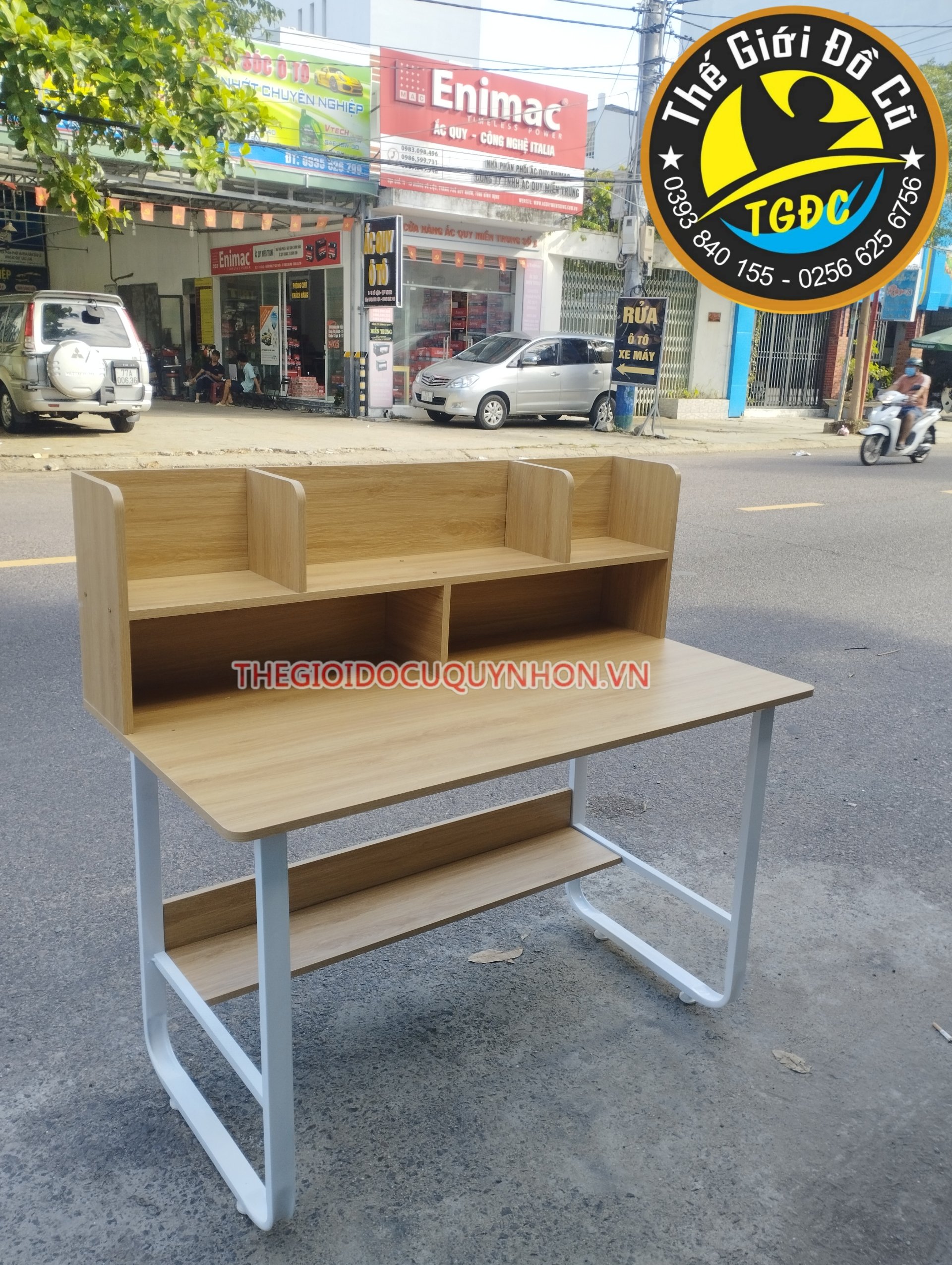 bàn học kệ lửng 1m2 - tự nhiên 2