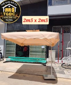 DÙ LỆCH TÂM VUÔNG 2.5M - MÀU BE