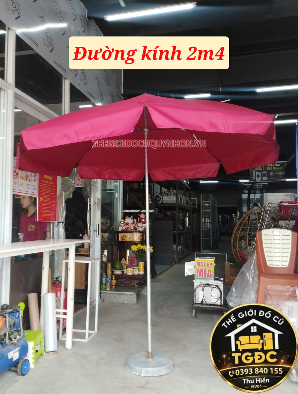 dù tròn bạt dày