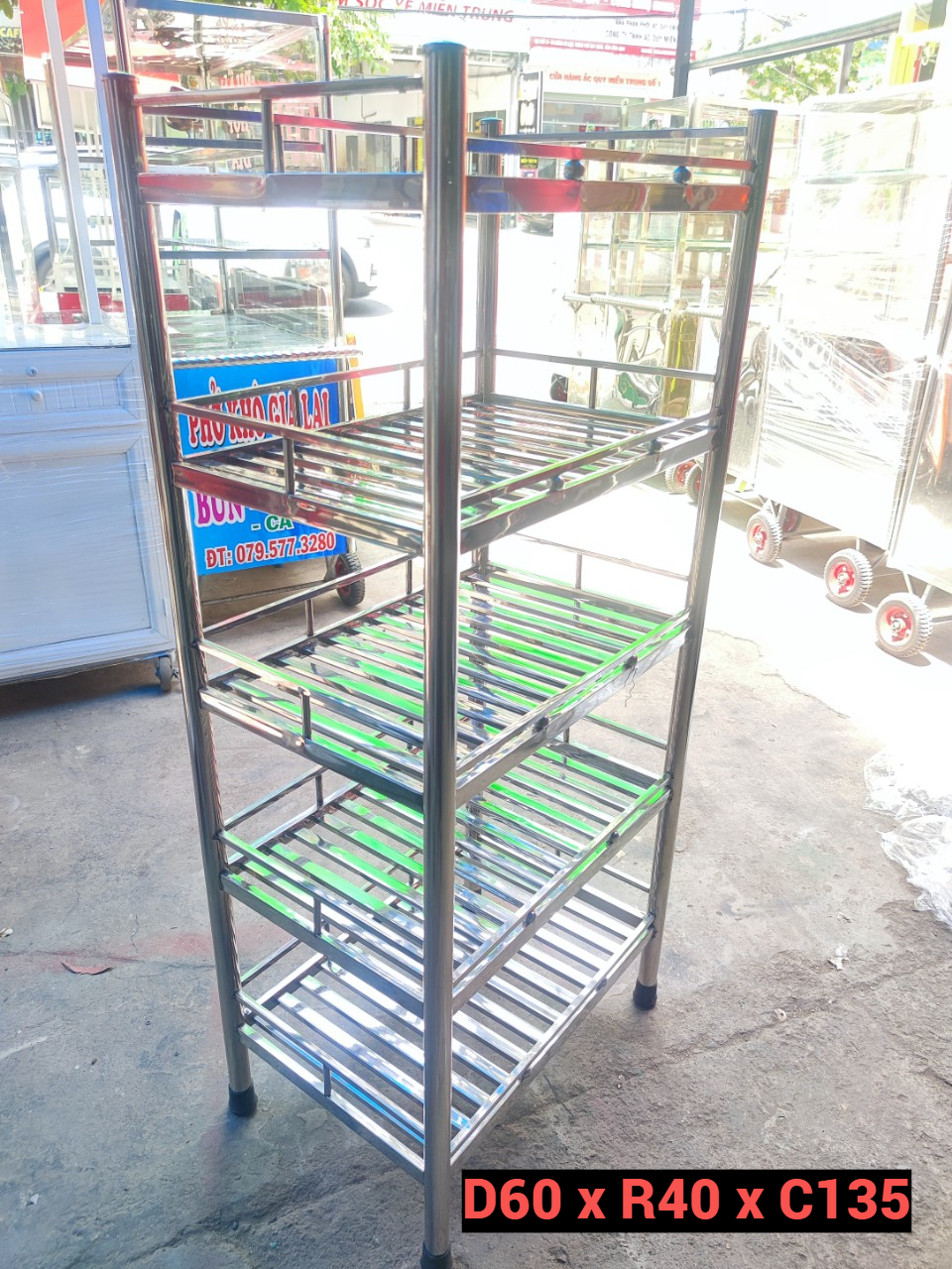 kệ inox 05 tầng