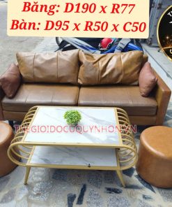 BỘ SOFA DA NÂU TL