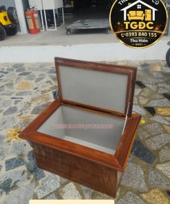 THÙNG ĐÁ NHỰA BỌC GỖ TL