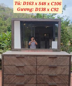 TỦ GƯƠNG 8 HỘC GỖ TEAK TL