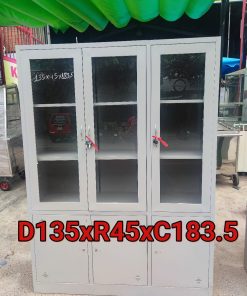 TỦ HỒ SƠ SẮT 03 CÁNH CÓ KÍNH