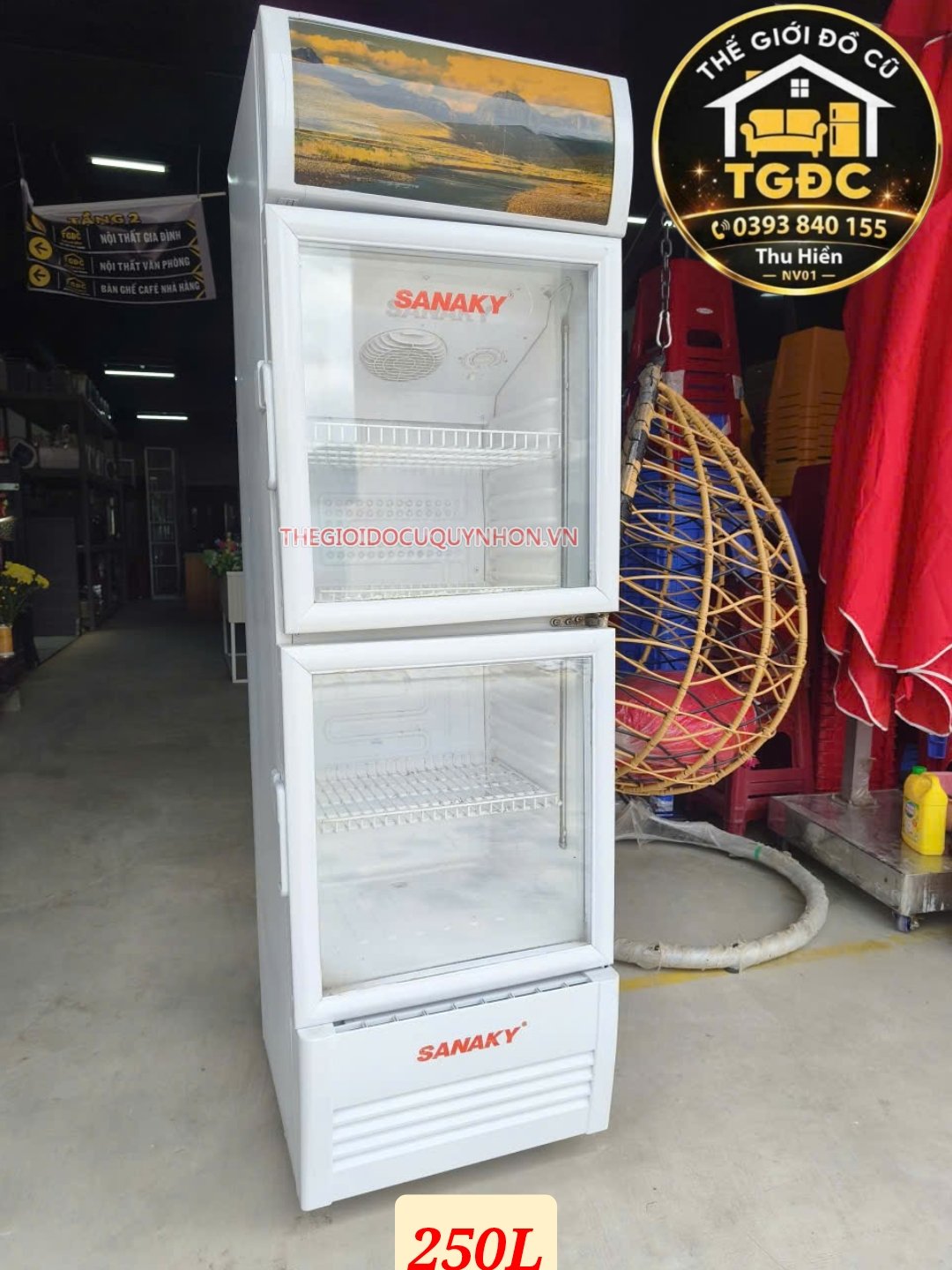 tủ mát sanaky 2 cánh dọc