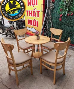 BÀN TRÒN CAFE 02 TẦNG - TỰ NHIÊN