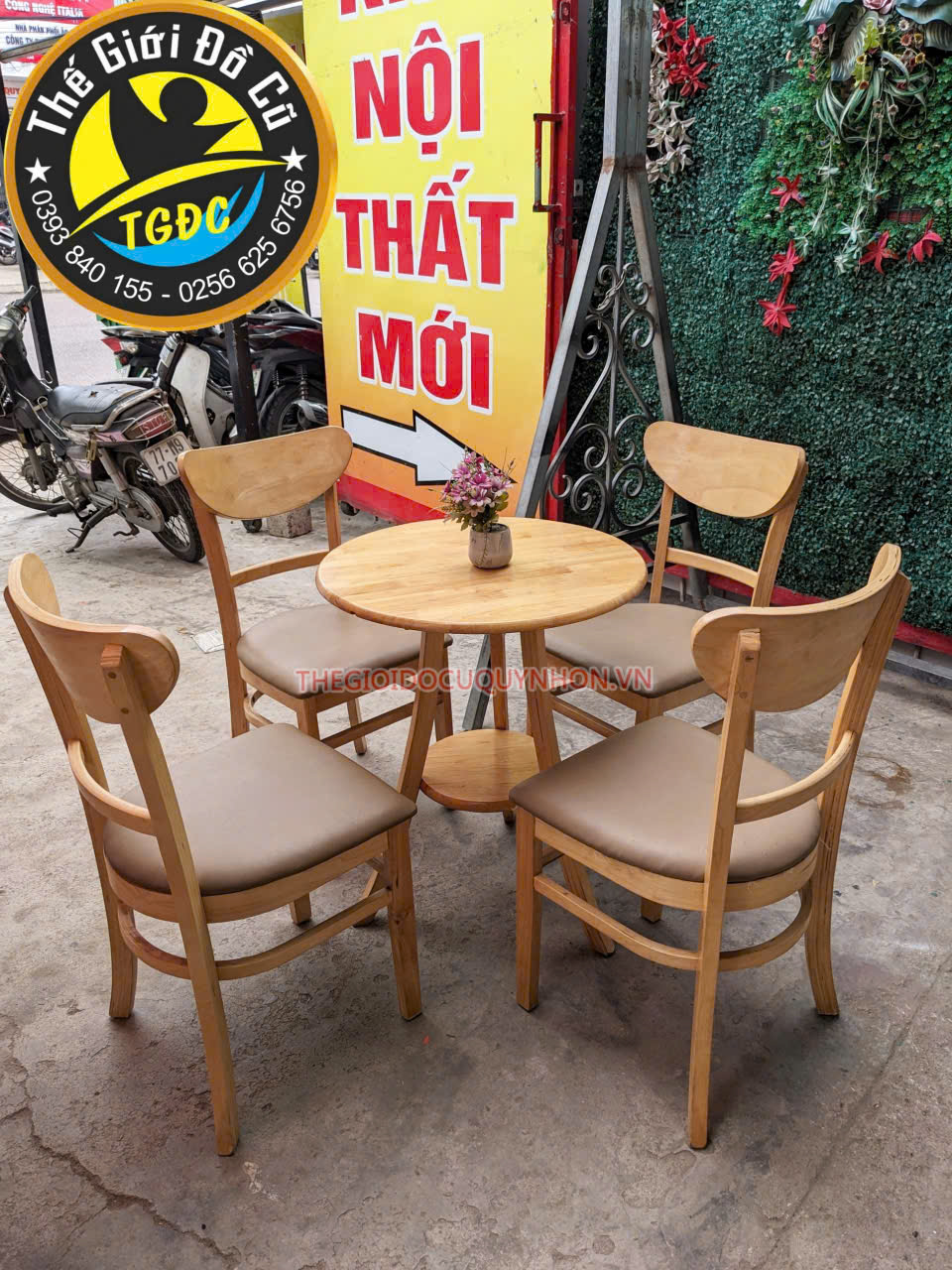 bàn cafe 02 tầng - tự nhiên