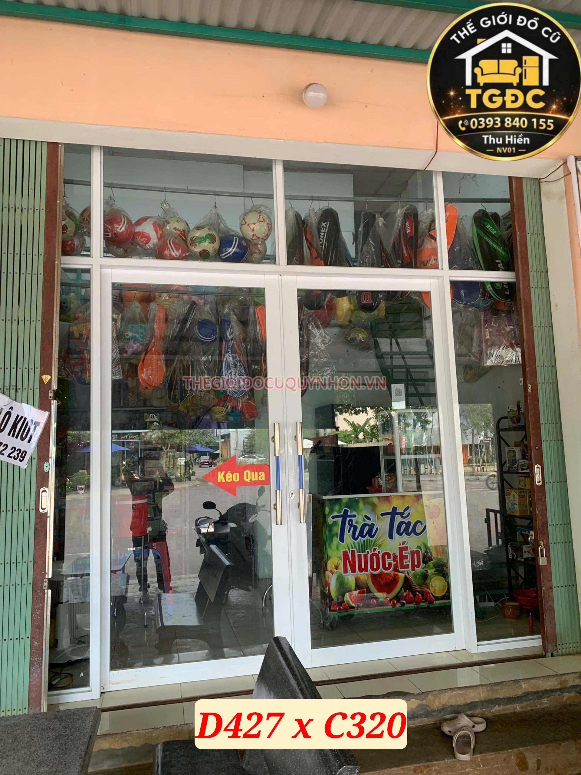 bộ cữa nhôm kính 2