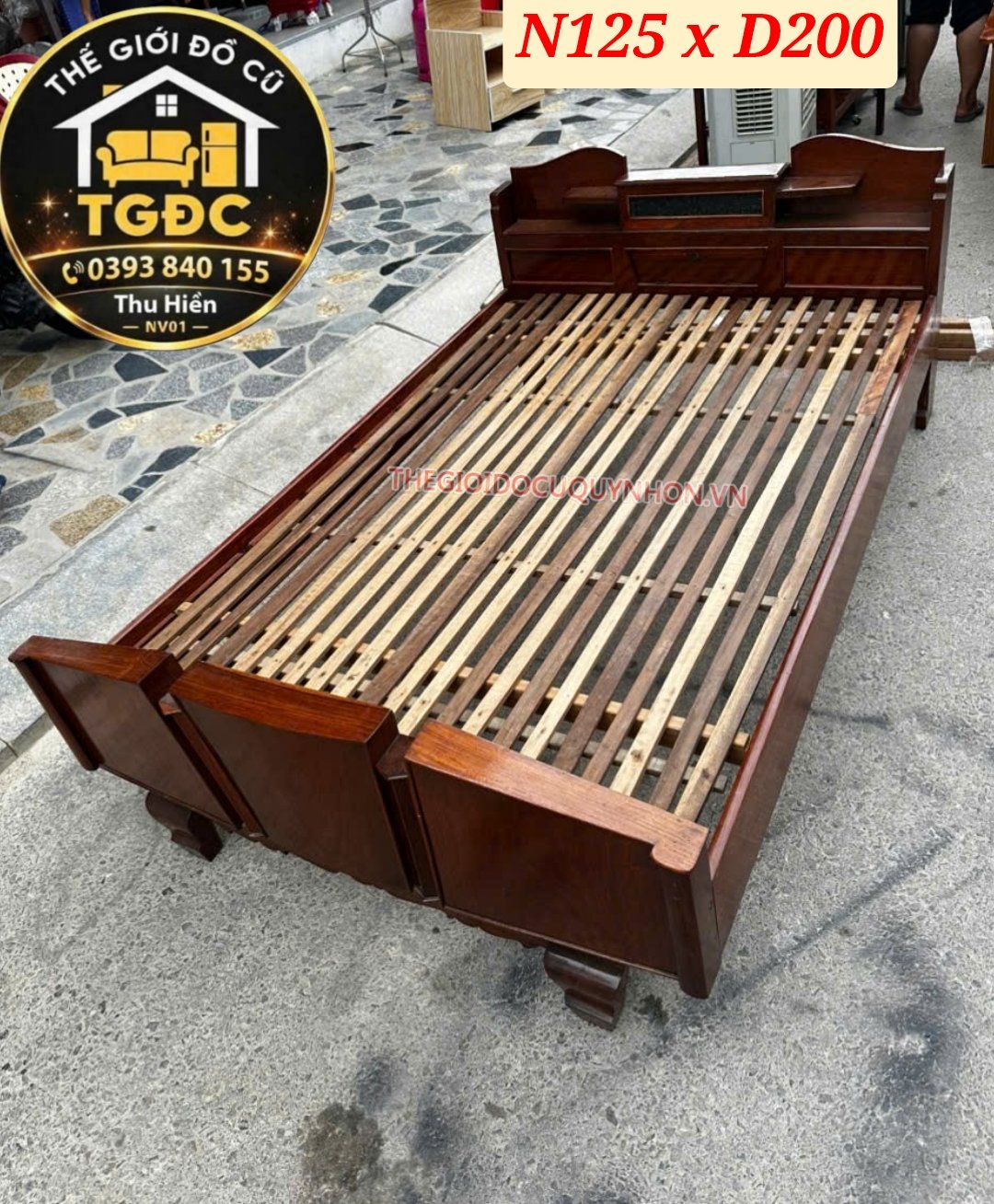 giường gỗ 1m2 tl 1