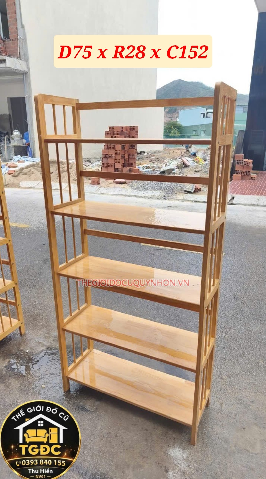 kệ gỗ 05 tầng D75